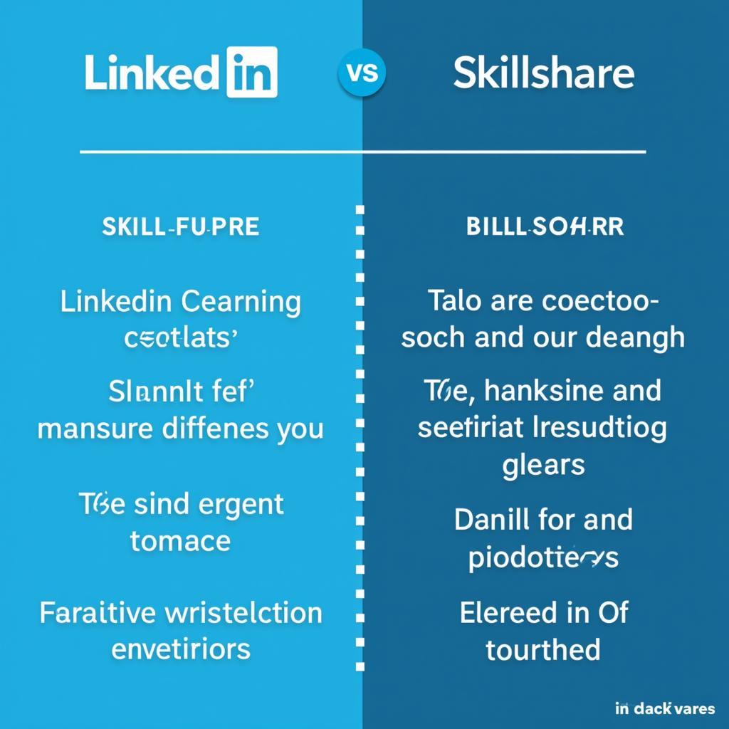 So sánh nội dung giữa LinkedIn Learning và Skillshare