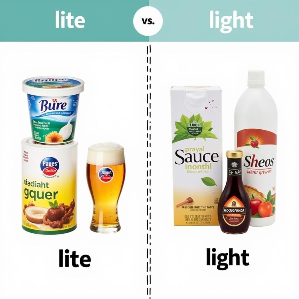 Lite và light trong ngành thực phẩm