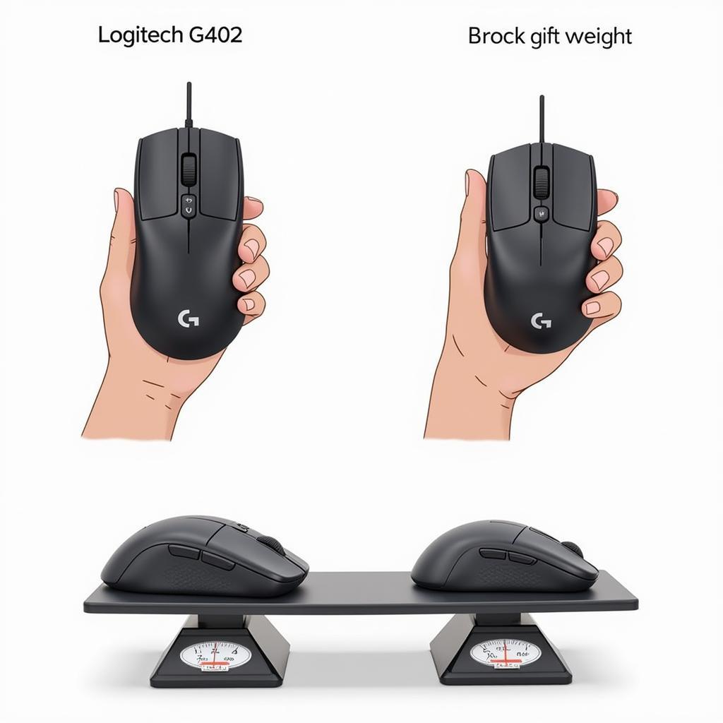 So sánh trọng lượng và độ bám của Logitech G402 và G403