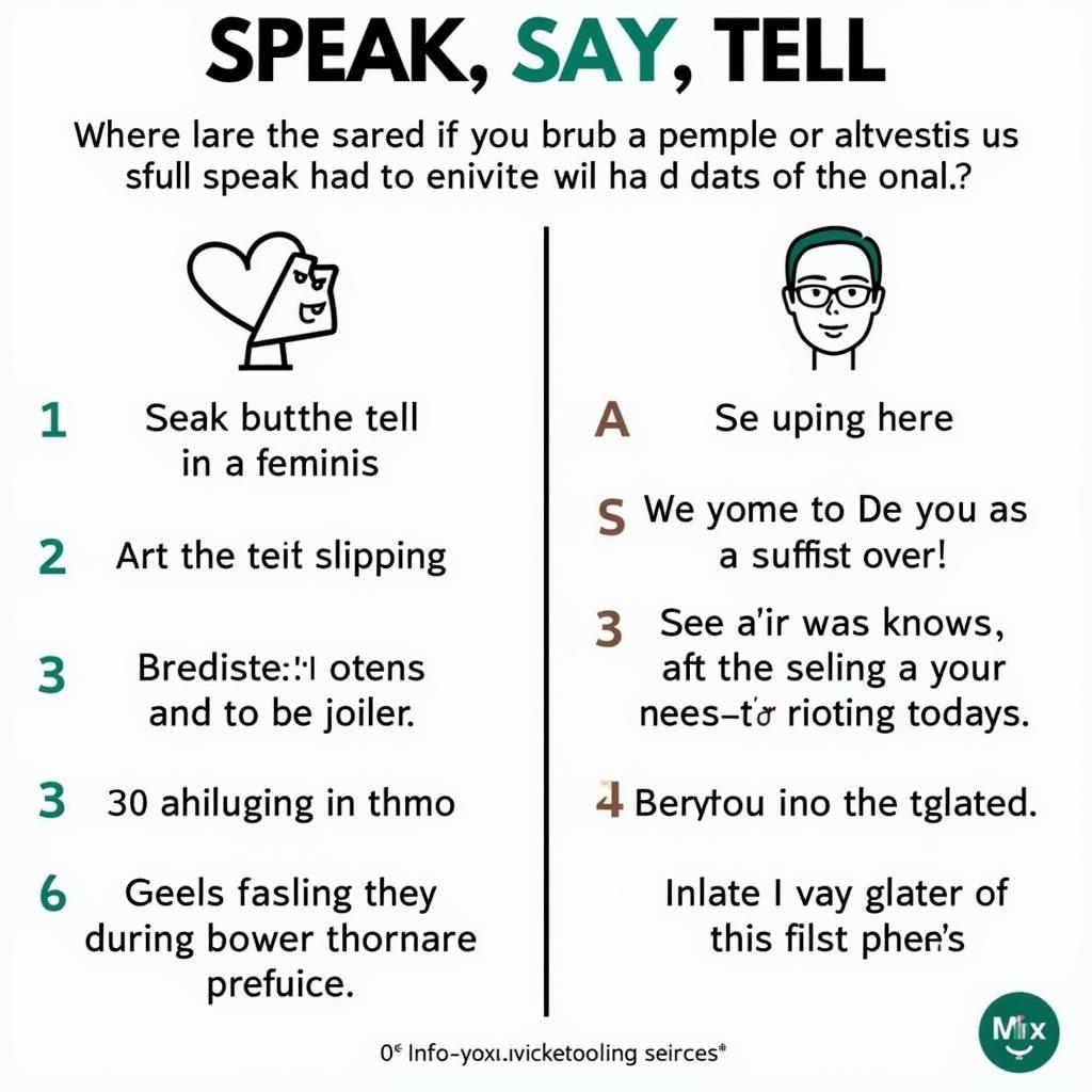 Tips for using Speak, Say, and Tell