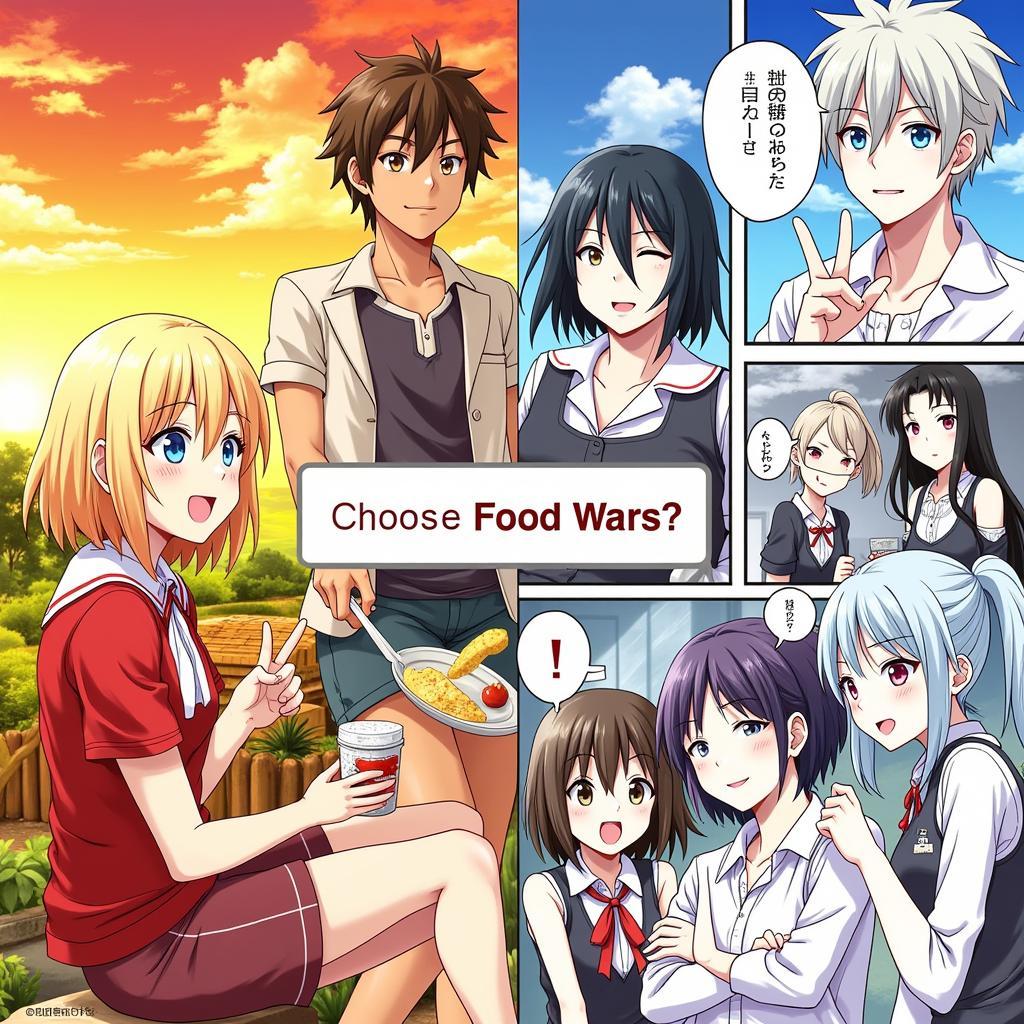 Lựa chọn Food Wars Anime hay Manga