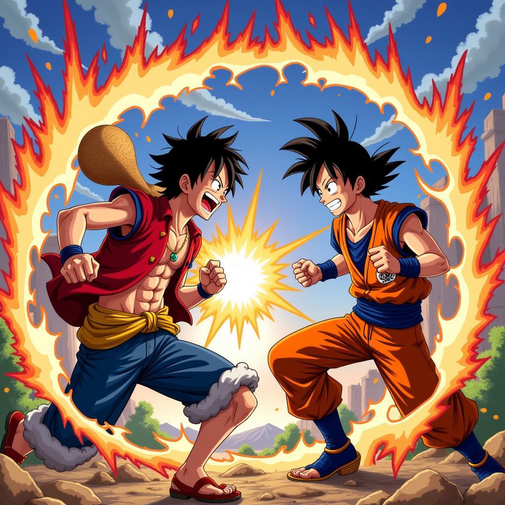 Luffy và Goku đối đầu đỉnh cao