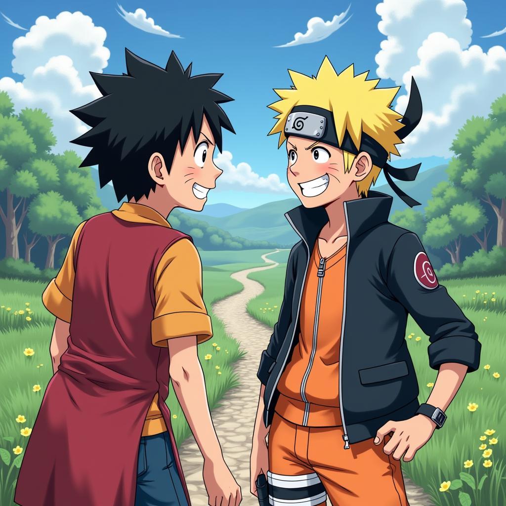 Luffy và Naruto sau trận chiến