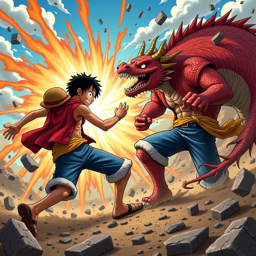 Luffy và Natsu so tài sức mạnh