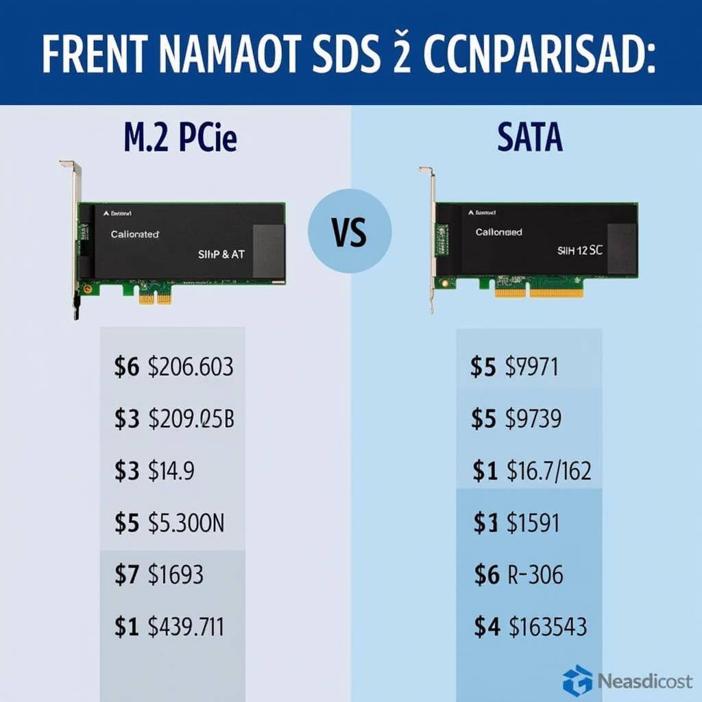 So sánh giá M2 PCIe và SSD SATA