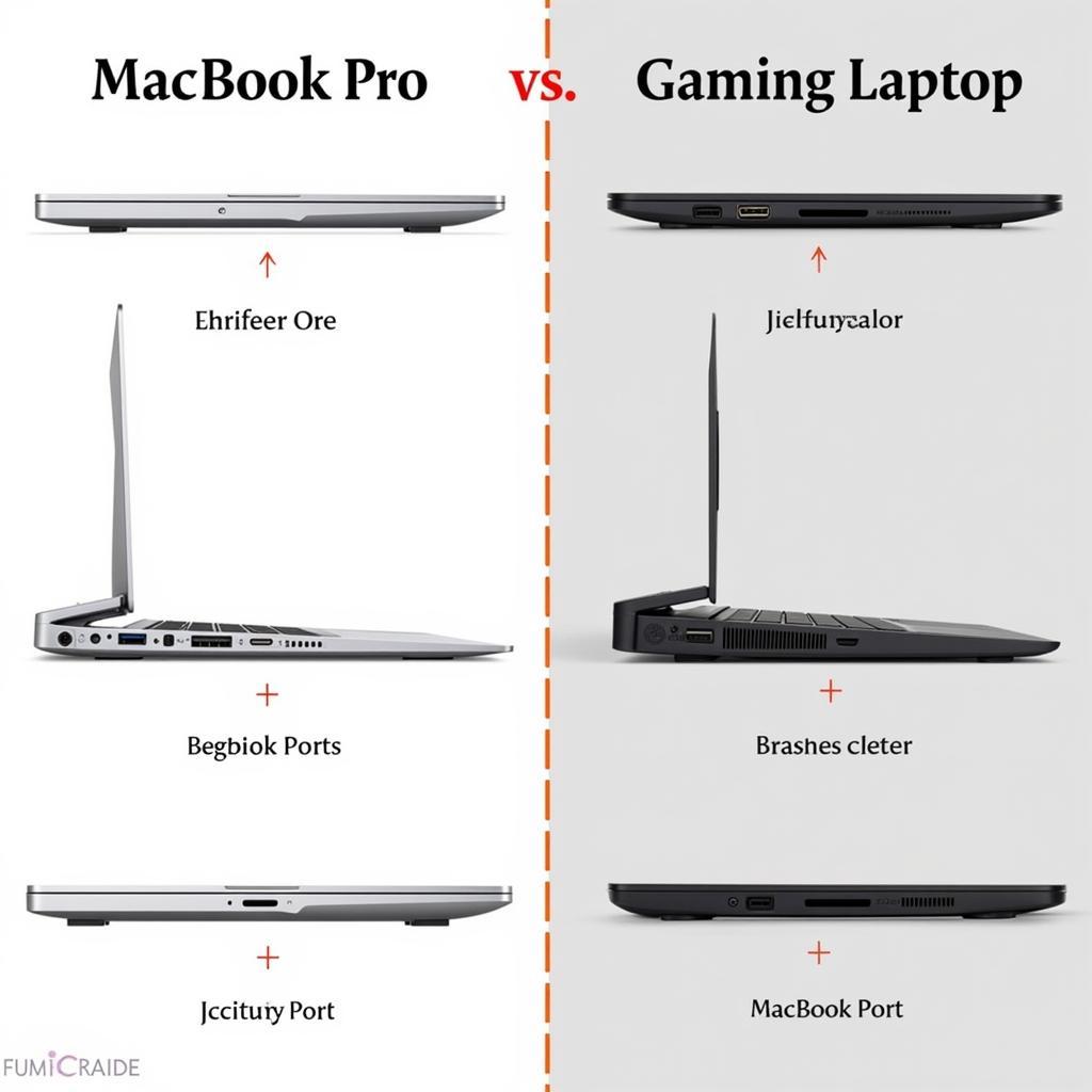 So sánh thiết kế MacBook Pro và Gaming Laptop