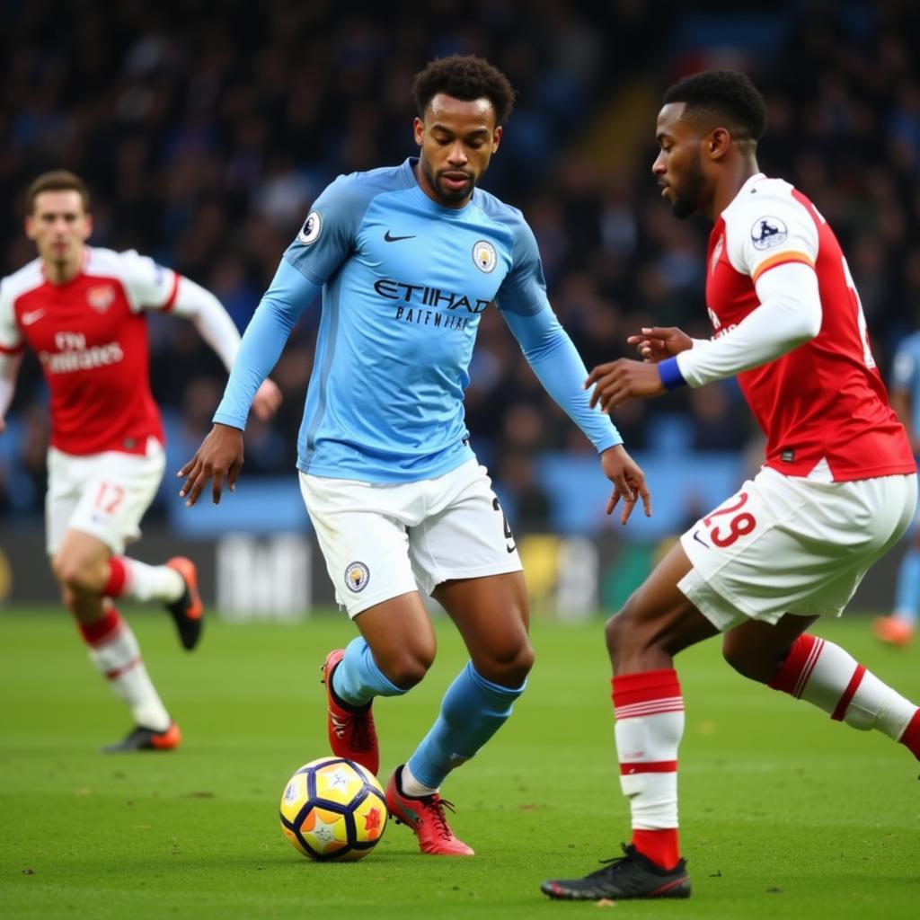 Man City tấn công Arsenal