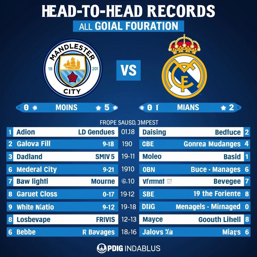 Man City vs Real Madrid Đối Đầu