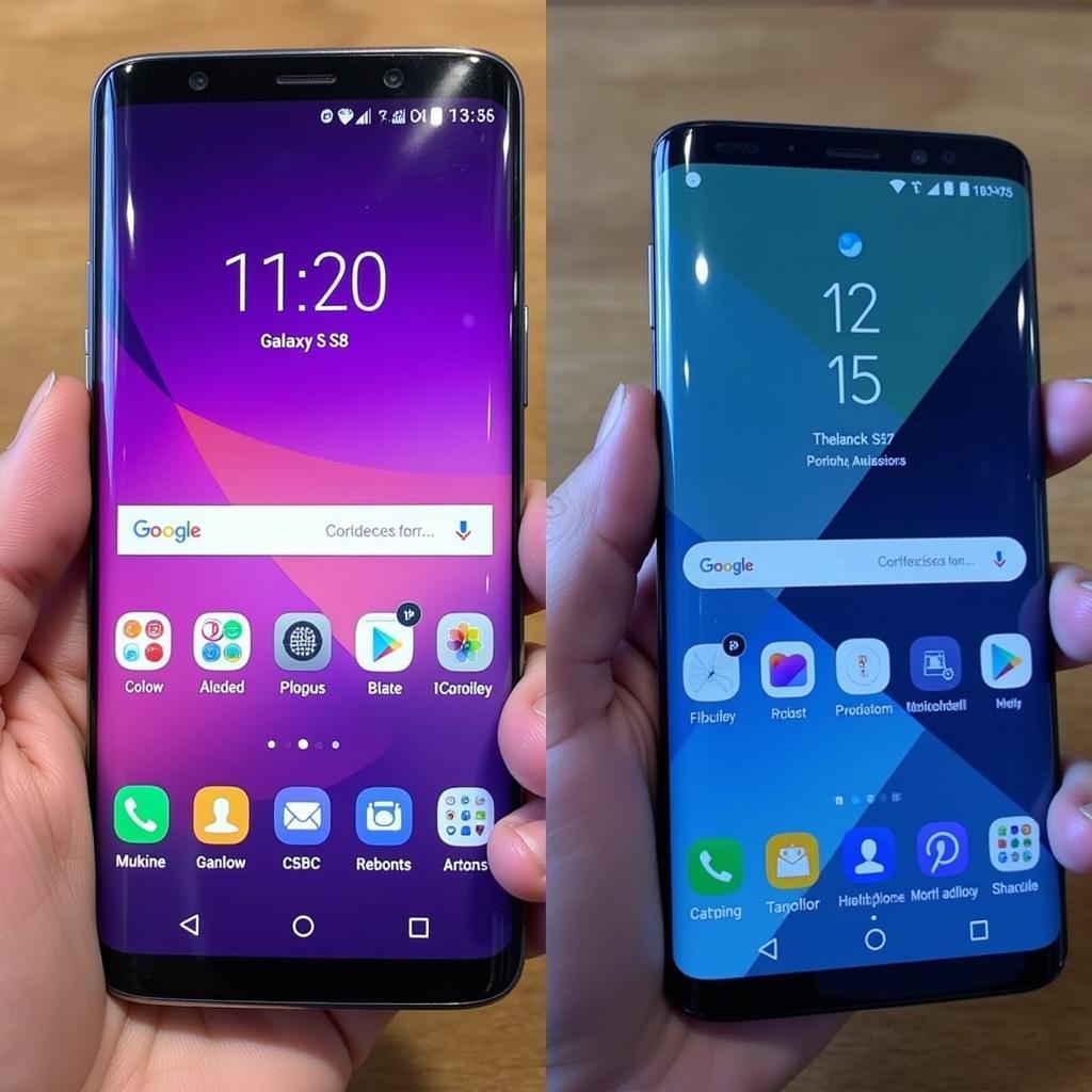 Màn hình V30 và S8