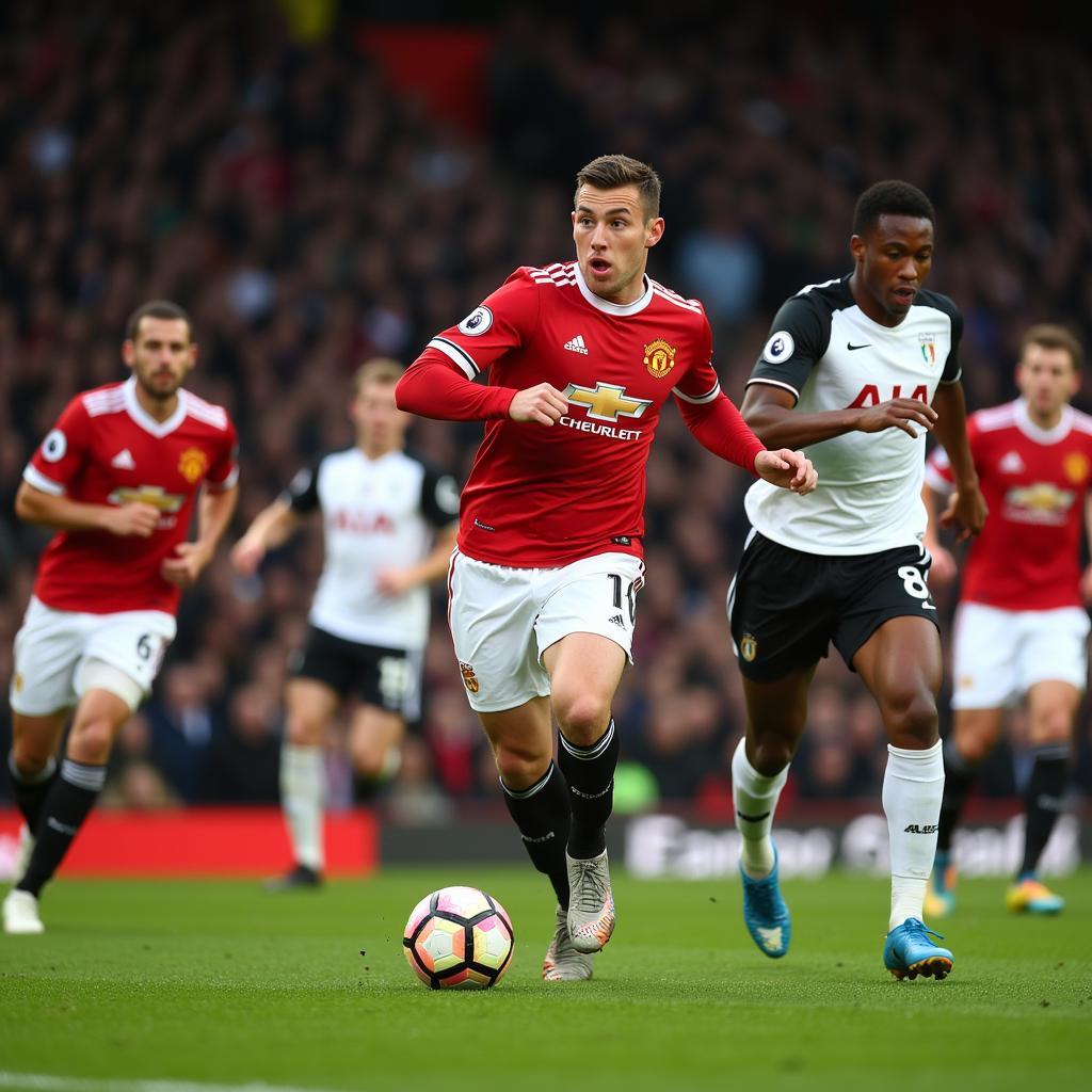 Manchester United tấn công nhanh về phía khung thành Fulham