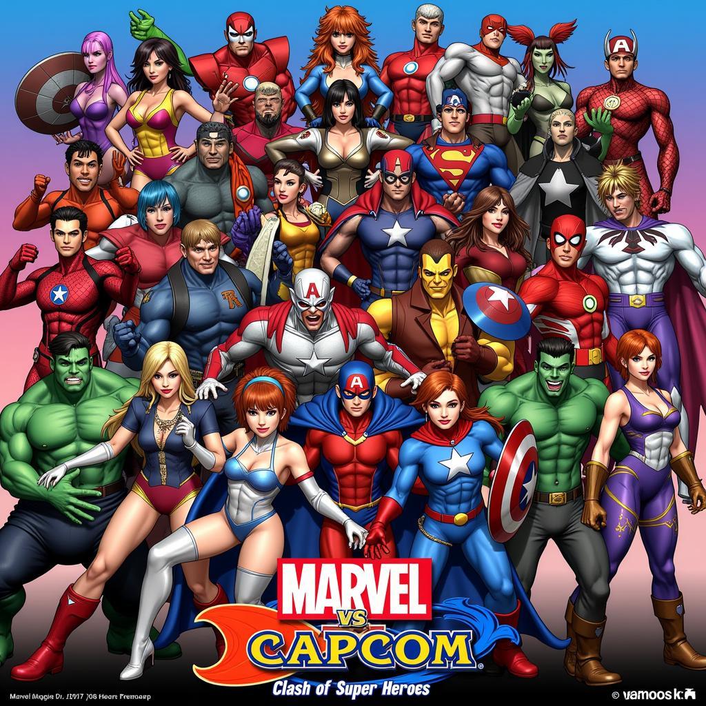 Hình ảnh các nhân vật trong Marvel vs. Capcom: Clash of Super Heroes Euro 980123