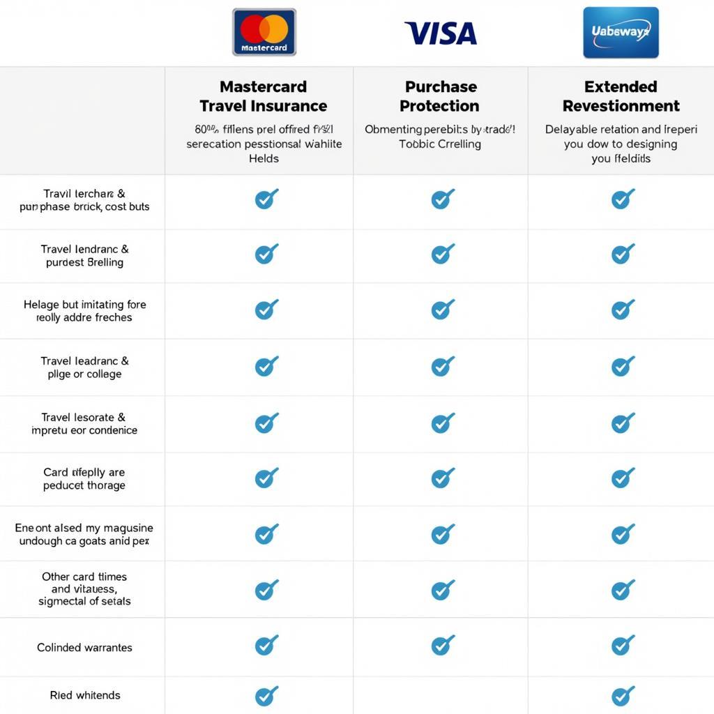 Mastercard and Visa Benefits Comparison