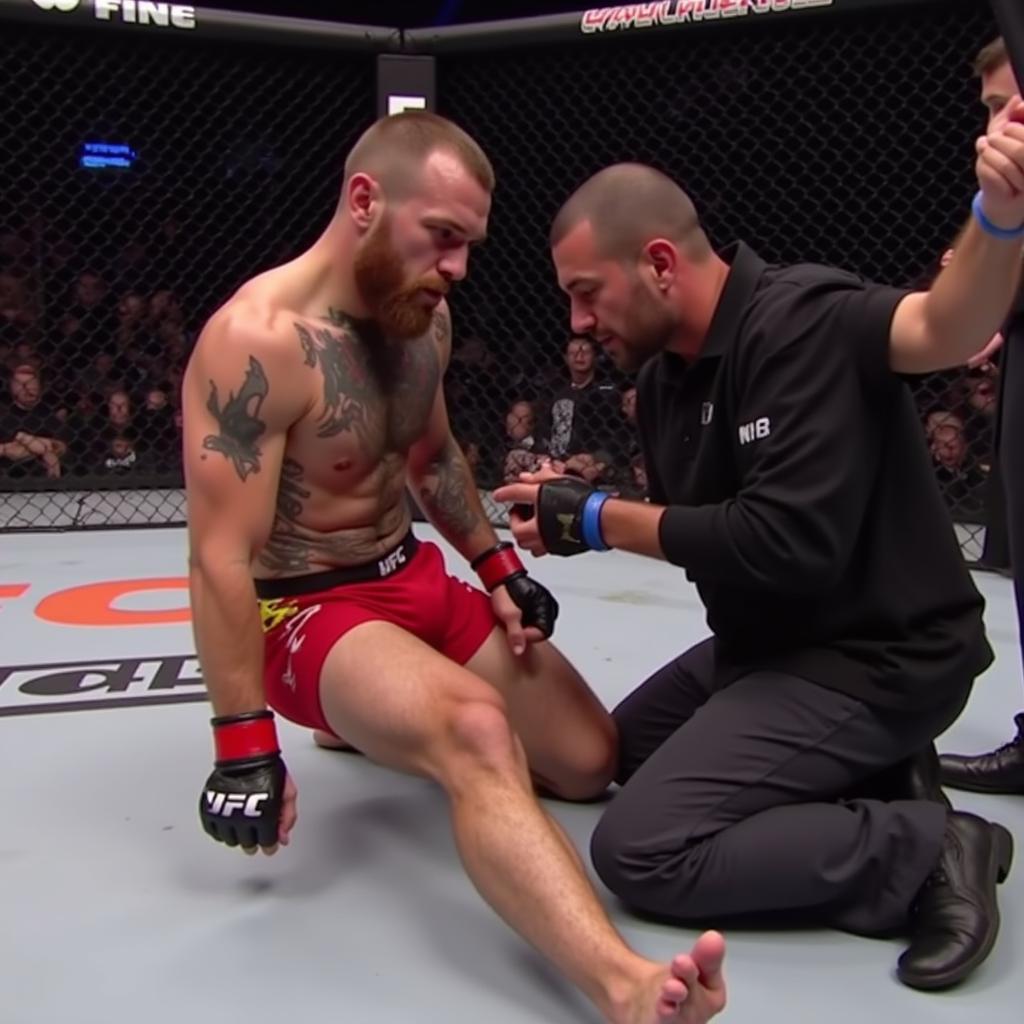 McGregor bị chấn thương ở chân