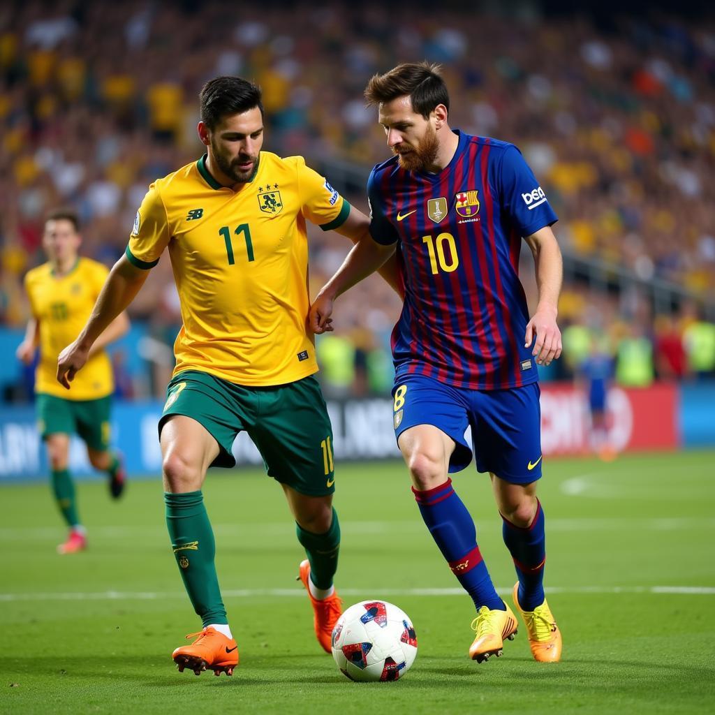 Messi đối đầu Socceroos