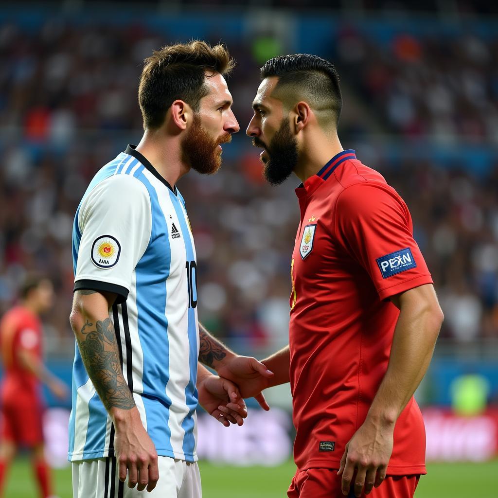 Messi và Sanchez đối đầu trong trận Argentina vs Chile