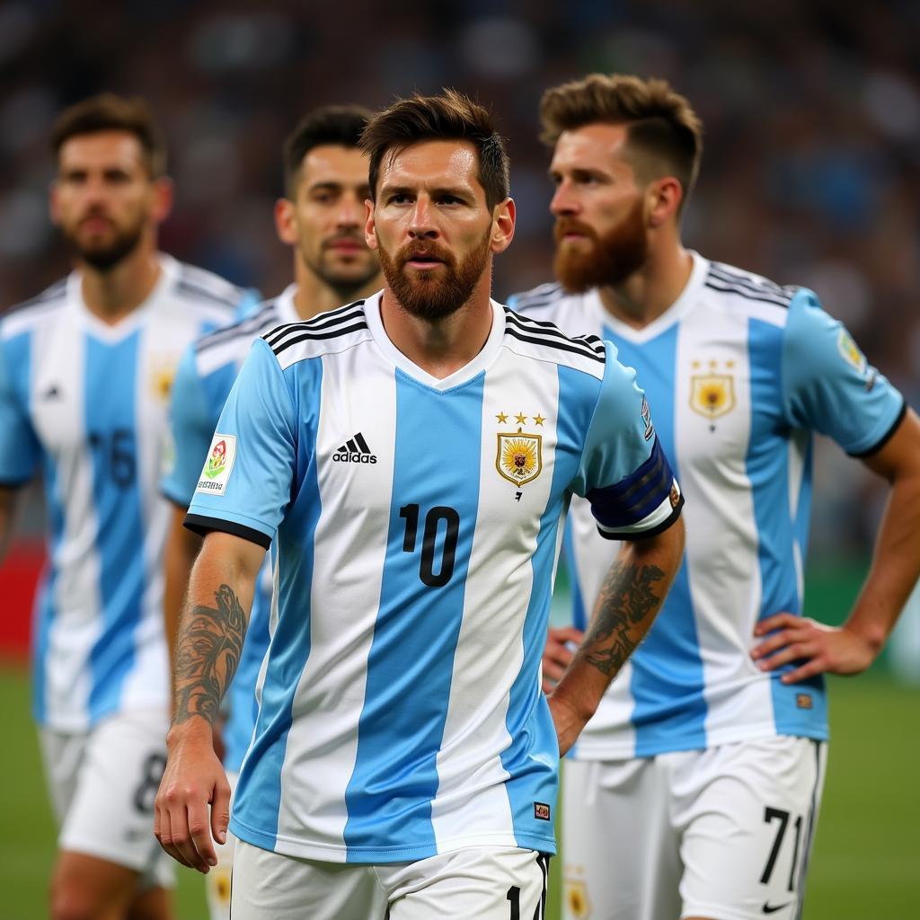 Messi và đồng đội Argentina