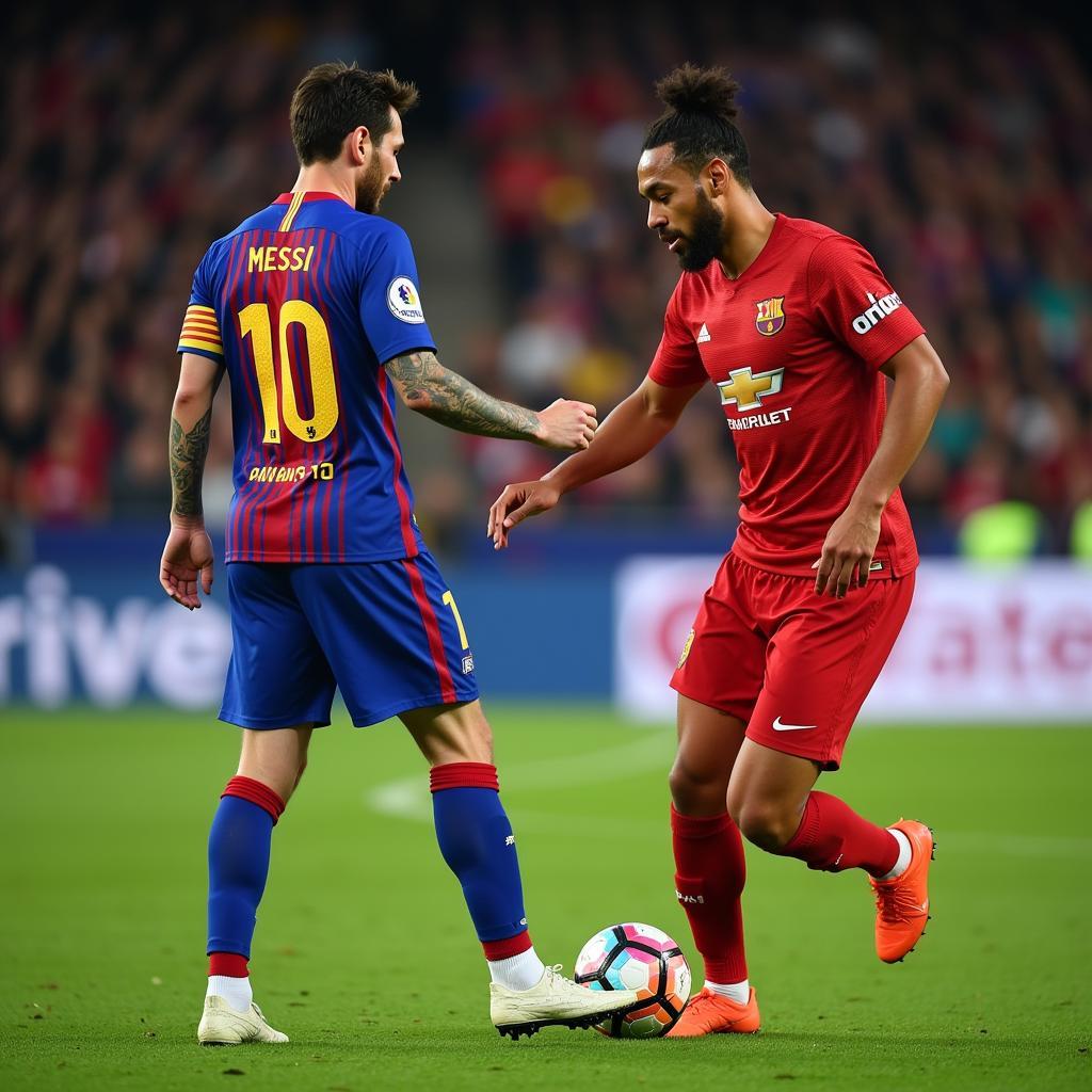 Messi và Van Dijk đối đầu căng thẳng