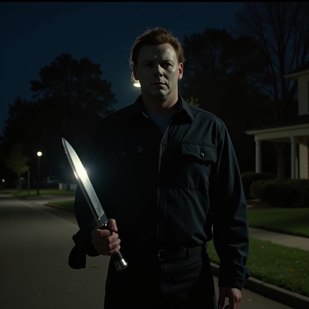 Michael Myers với con dao bếp sắc bén