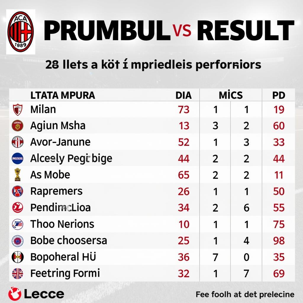 Phong độ hai đội trước trận đấu Milan vs Lecce