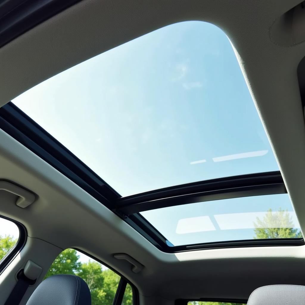 Moonroof kính trong suốt trên ô tô