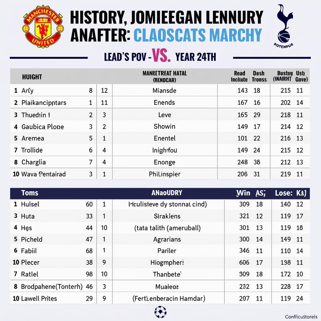 Lịch sử đối đầu MU vs Spurs