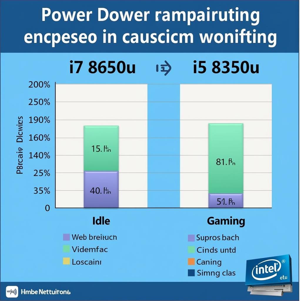 Mức tiêu thụ điện của i7 8650u và i5 8350u