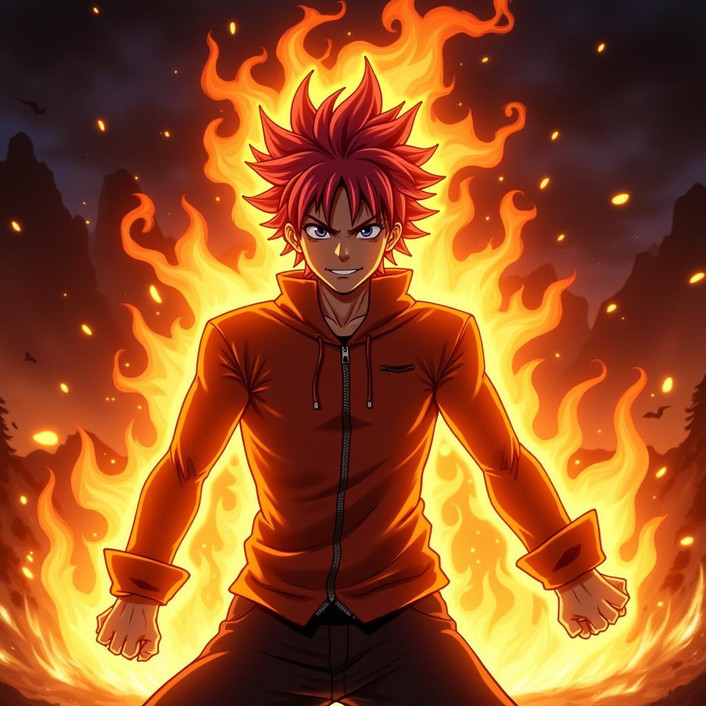 Natsu Dragneel Lửa Cháy Bóng Tối