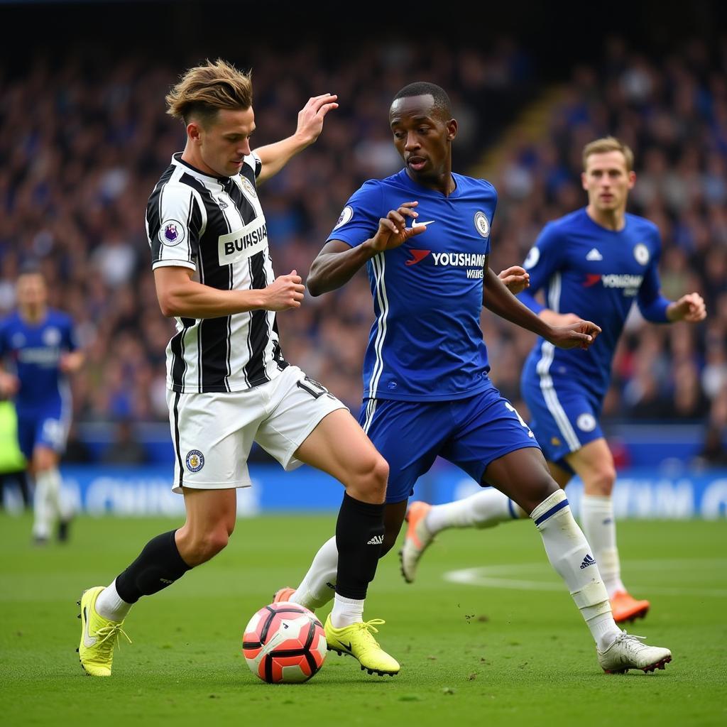 Trận chiến giữa hàng tiền vệ Newcastle và Chelsea