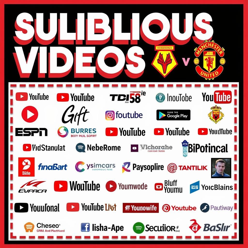 Các nguồn video Manchester United vs Watford