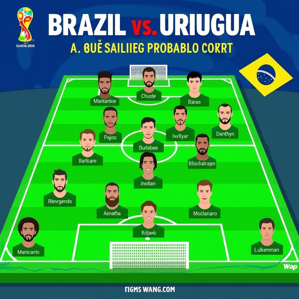 Đội hình dự kiến Brazil vs Uruguay