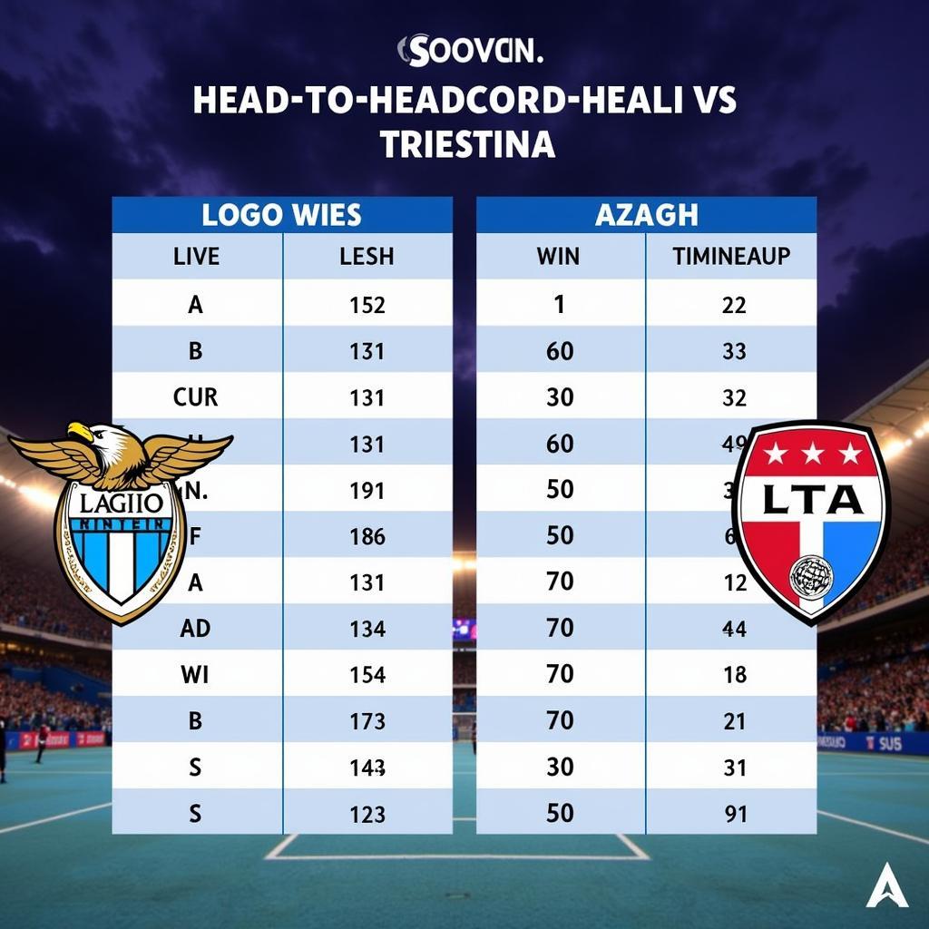 Lịch sử đối đầu Lazio vs Triestina