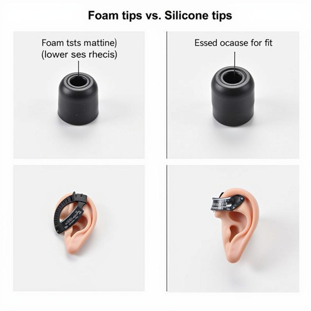 So sánh nút tai nghe Foam tips và Silicone tips