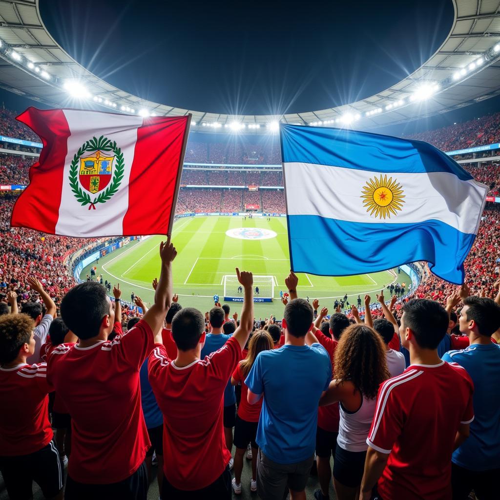 Cổ động viên Peru vs Argentina