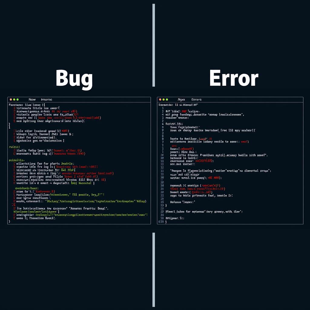 Phân biệt Bug và Error trong Lập Trình