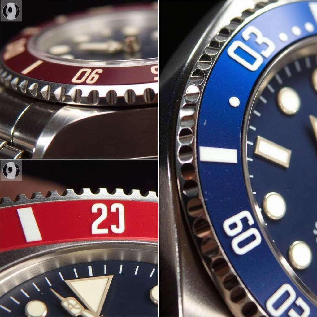 Phân biệt vòng Bezel Rolex GMT-Master II "Pepsi" thật giả