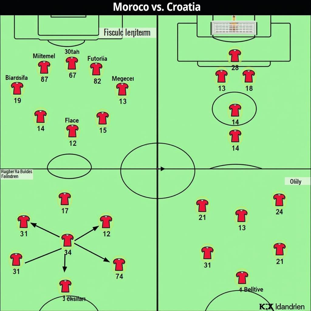 Phân tích chiến thuật Maroc vs Croatia