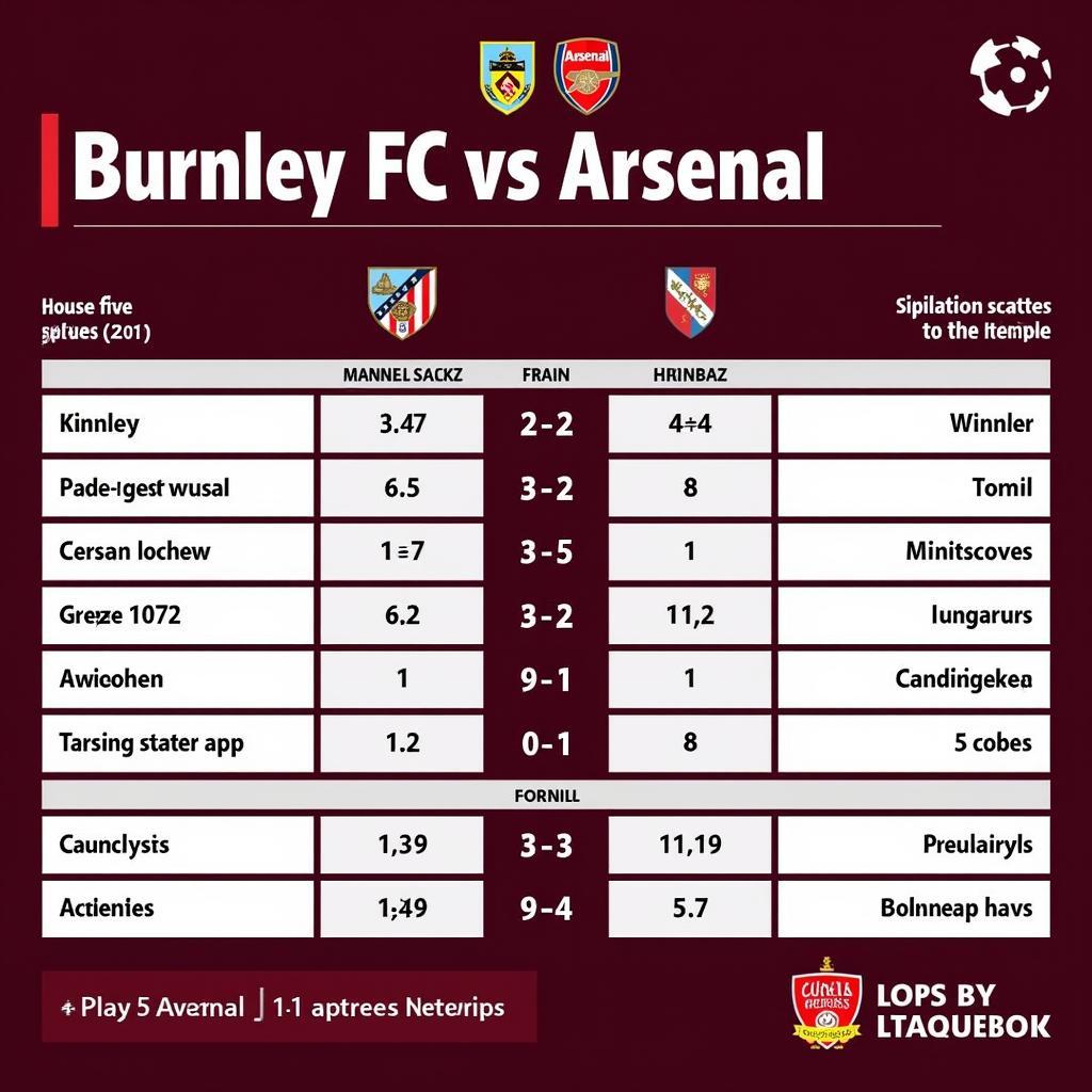 Phong độ gần đây của Burnley FC và Arsenal