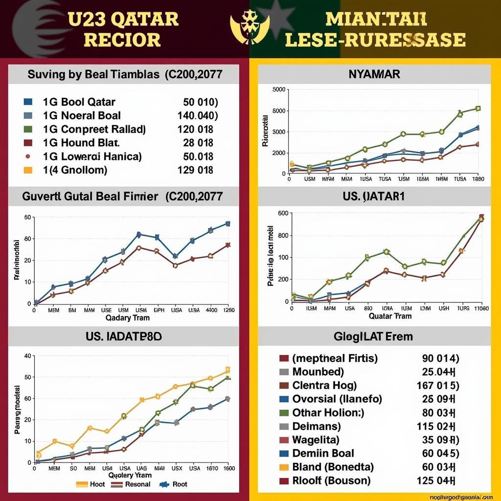 Phong độ hiện tại của U23 Qatar và U23 Myanmar