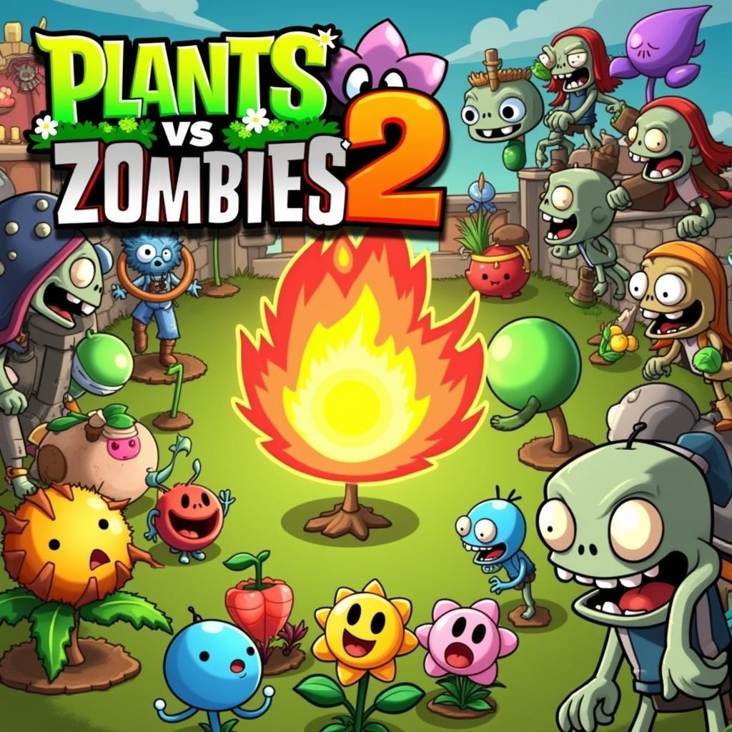 Chiến trường trong Plants vs. Zombies 2 Mod APK