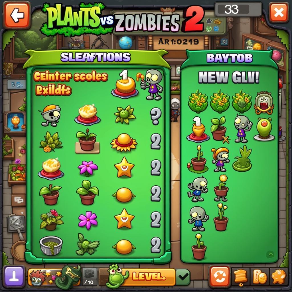 Giao diện Plants vs Zombies 2 PAK