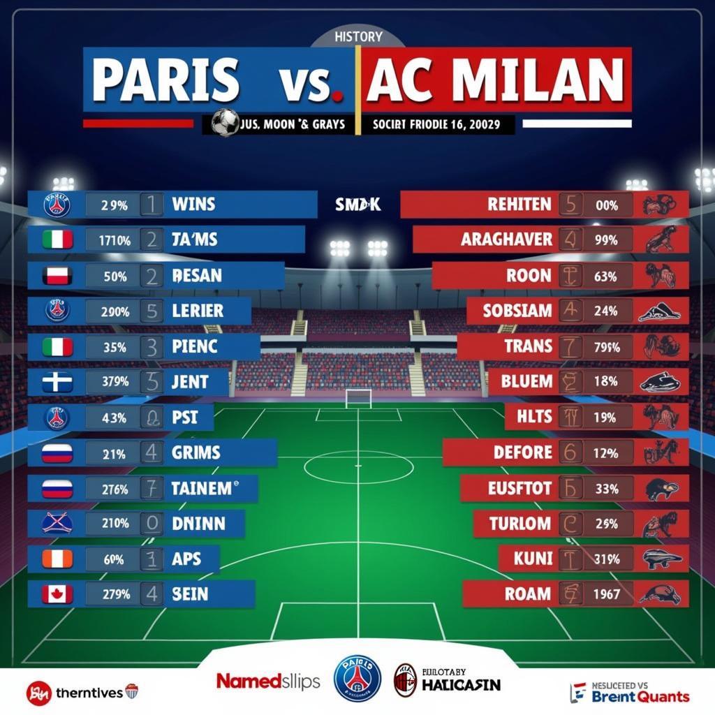 Lịch sử đối đầu giữa PSG và Milan