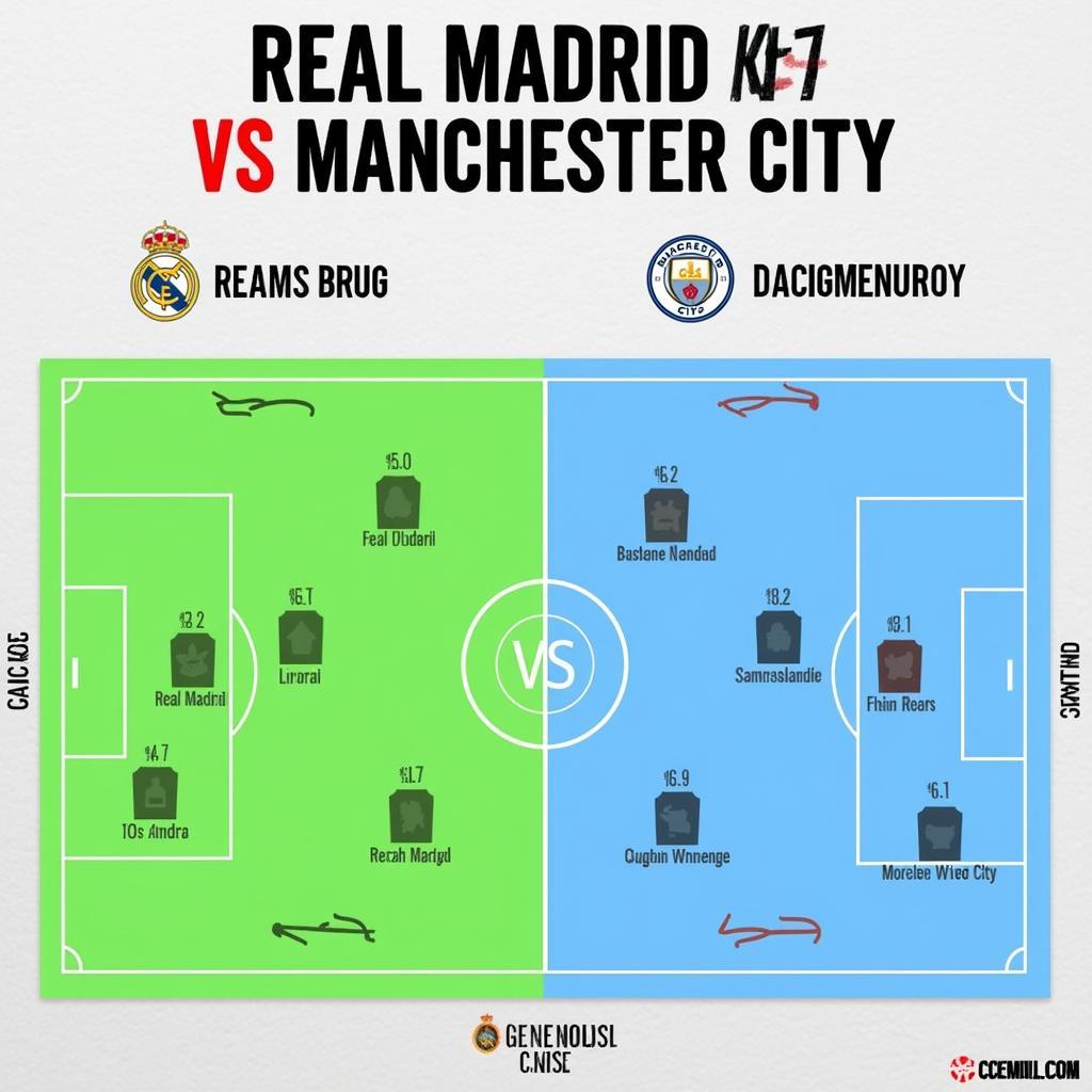 Đội hình Real Madrid vs Manchester City