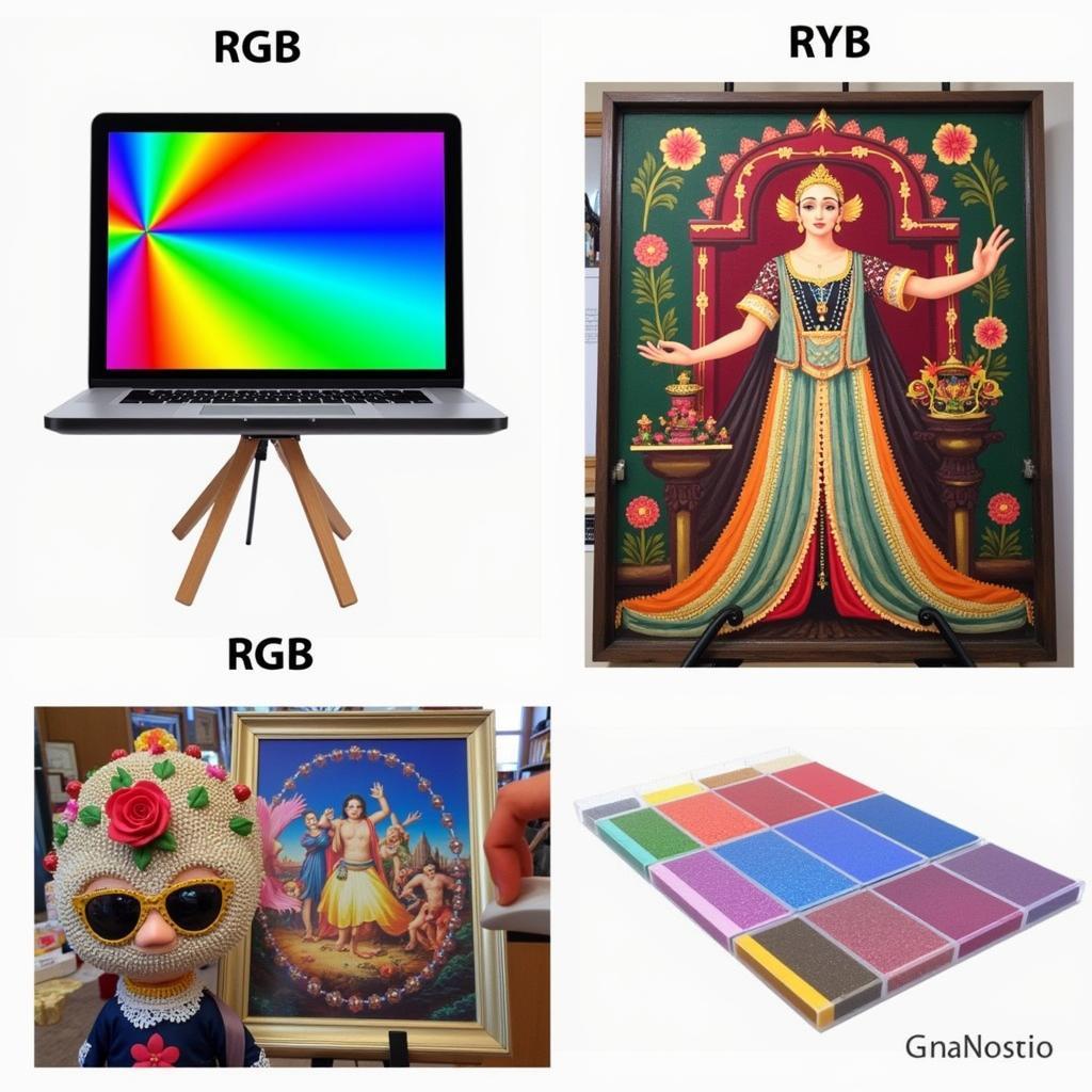 Hình ảnh RGB và RYB trong thực tế