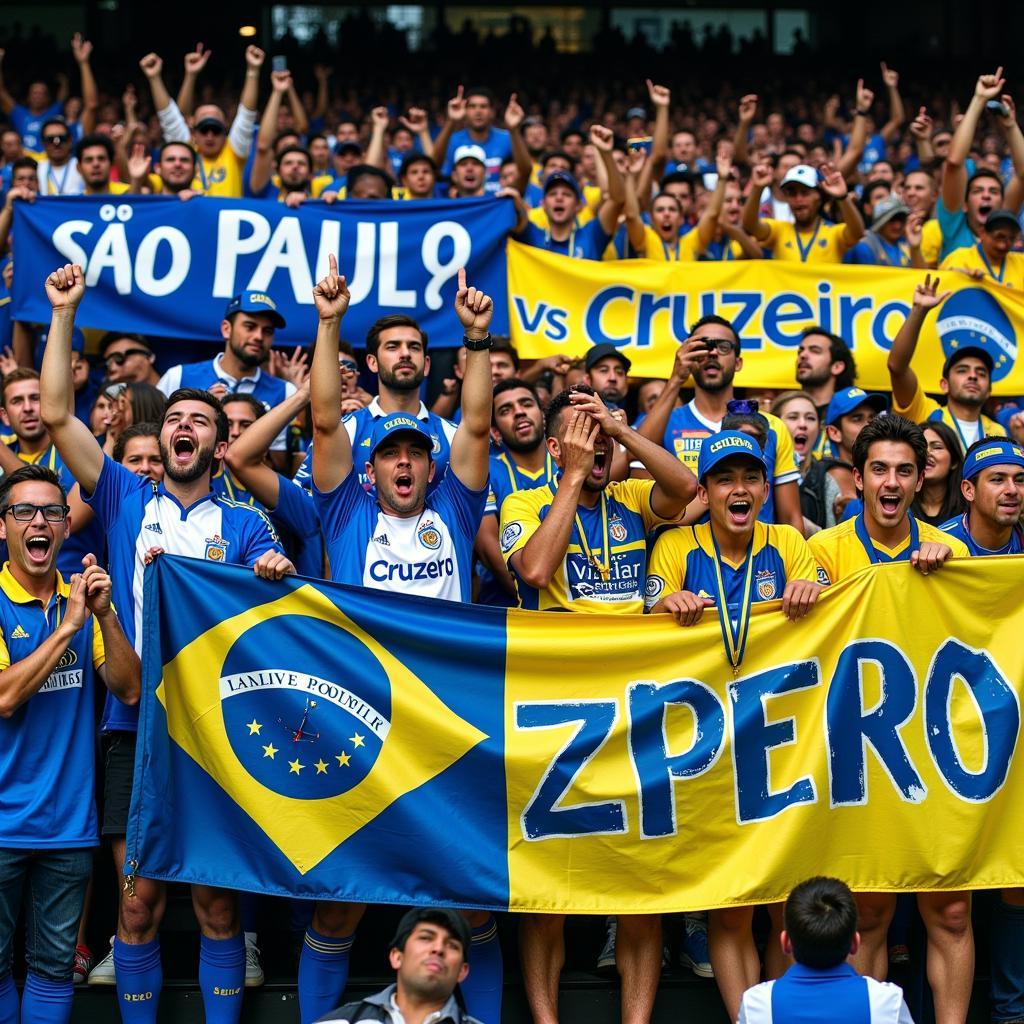 Cổ động viên Sao Paulo và Cruzeiro