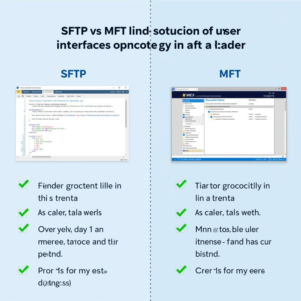 So sánh giao diện SFTP và MFT