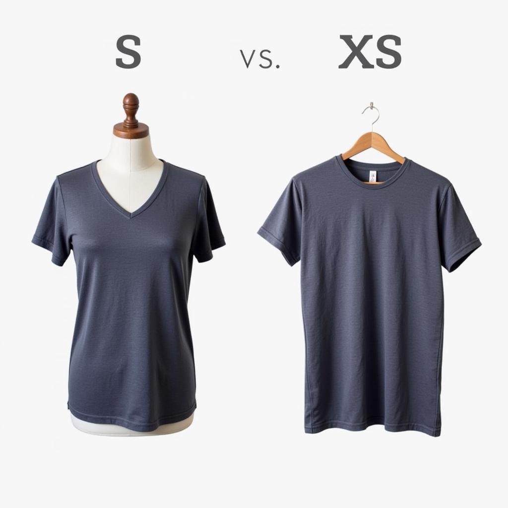 Size S vs XS Áo Thun