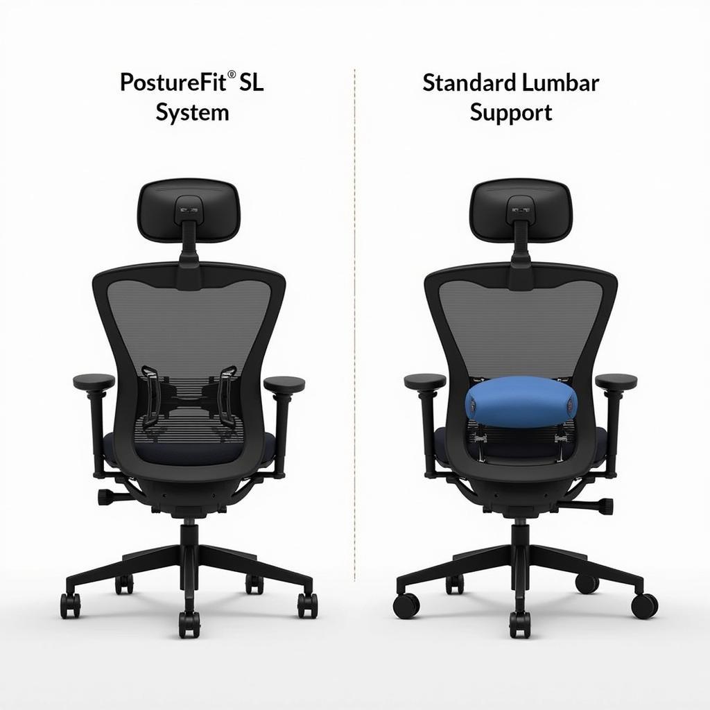 So sánh Aeron PostureFit SL và Lumbar