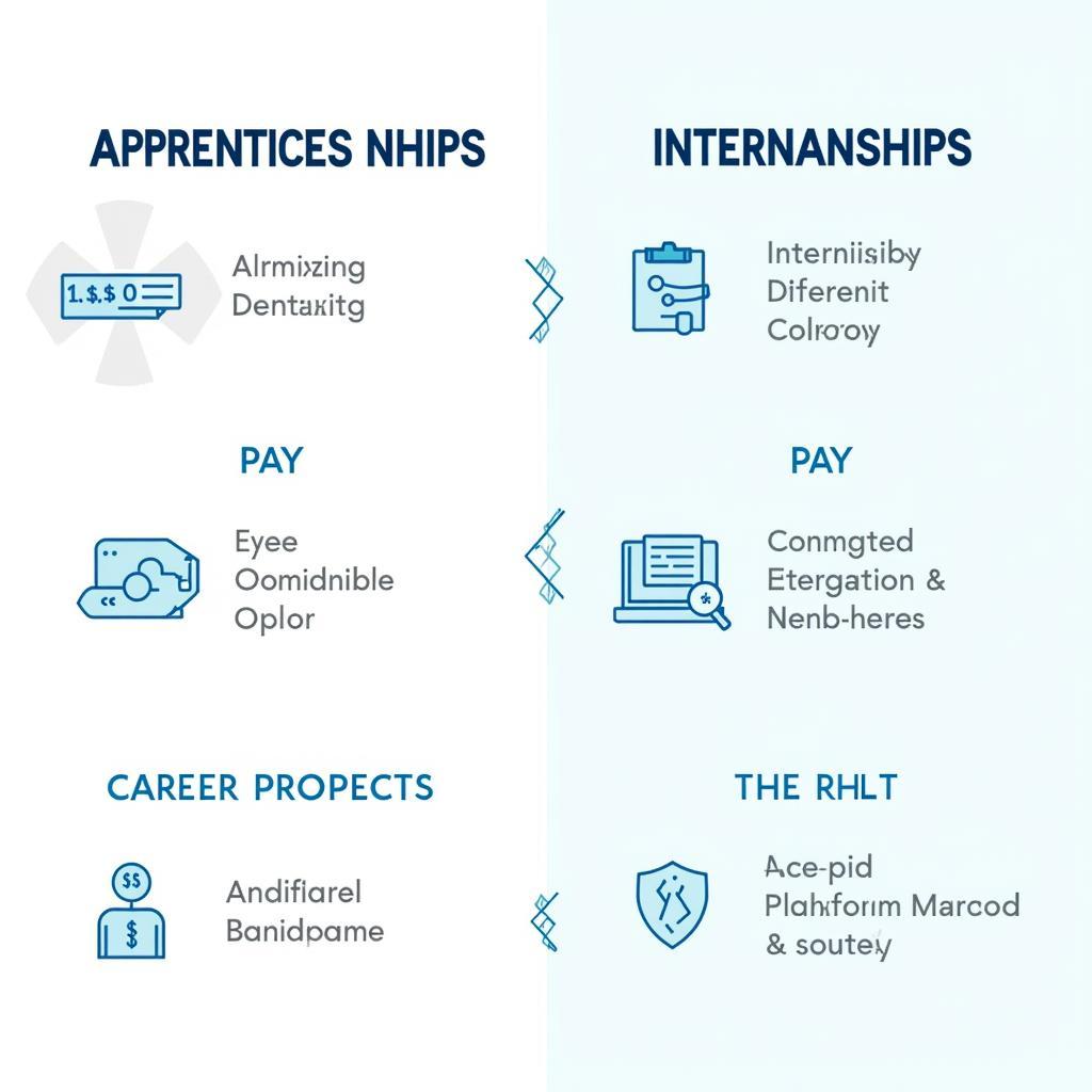 So sánh Apprenticeship và Internship