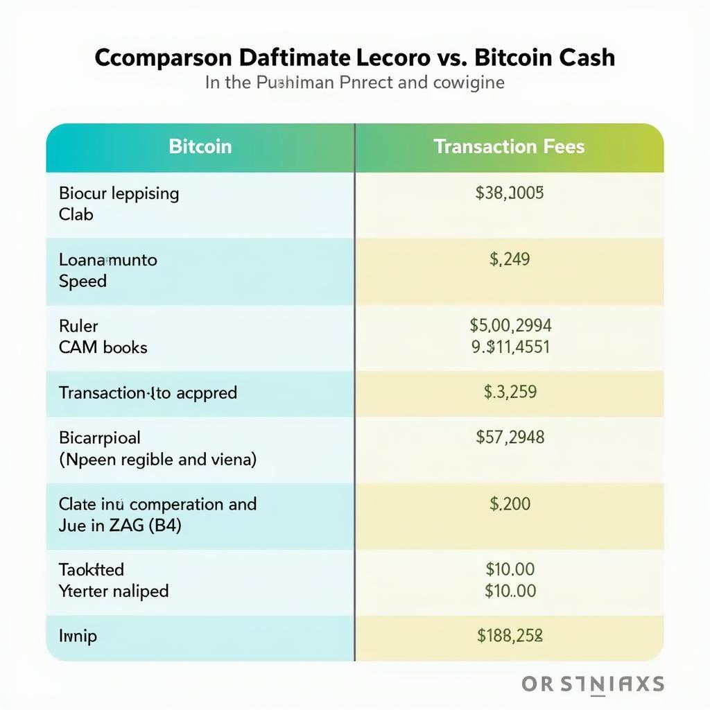 So sánh Bitcoin và Bitcoin Cash bằng thông số