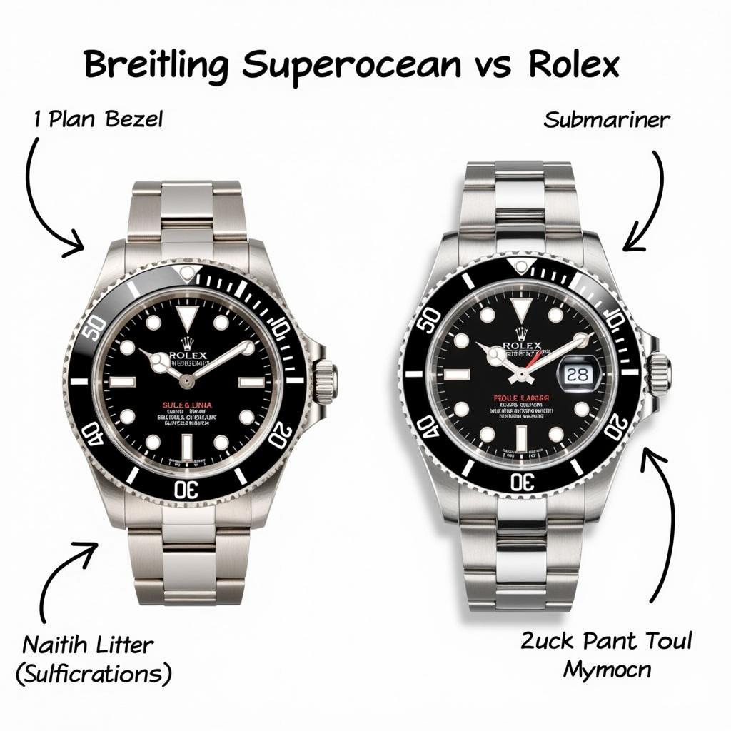 So Sánh Breitling Superocean Rolex Submariner